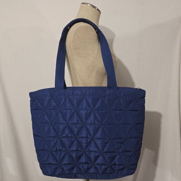Fit & Fresh Blue Metro Quilted Carry -All Tote w/ Insulated Lunch Compartment - Picture 5 of 12